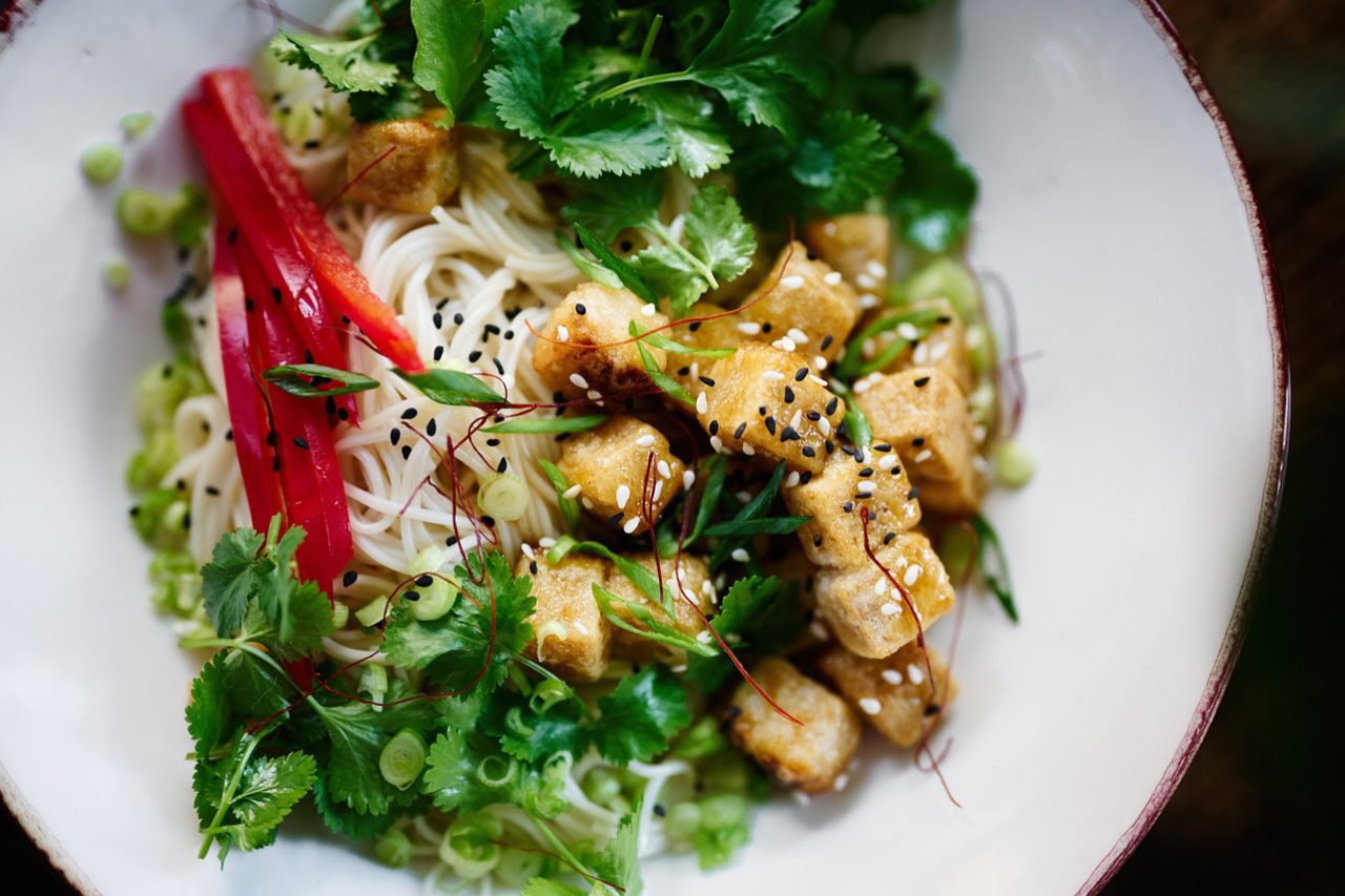 pasta coriander salad